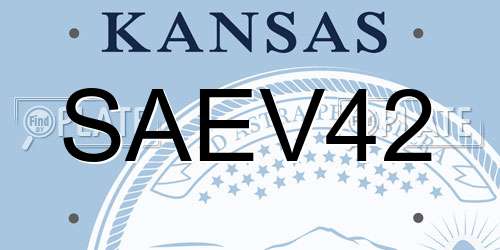 SAEV42 Kansas License Plate