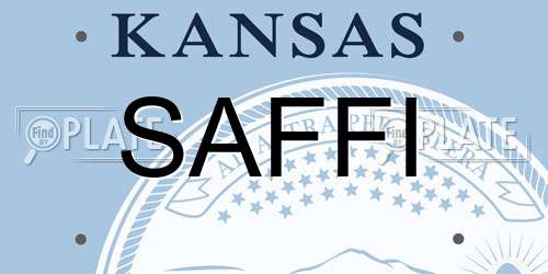 SAFFI Kansas License Plate