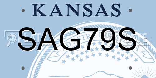 SAG79S Kansas License Plate