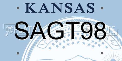 SAGT98 Kansas License Plate