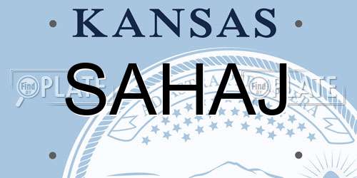 SAHAJ Kansas License Plate