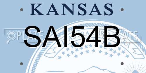 SAI54B Kansas License Plate