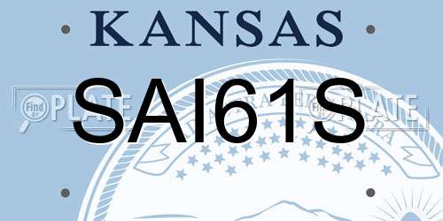 SAI61S Kansas License Plate