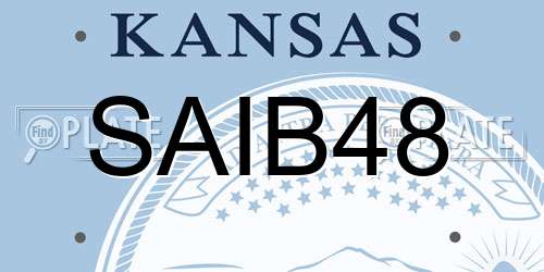 SAIB48 Kansas License Plate