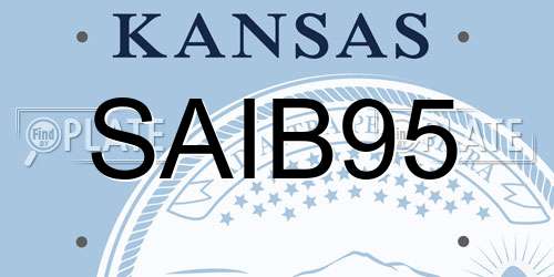 SAIB95 Kansas License Plate
