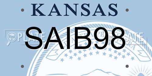 SAIB98 Kansas License Plate