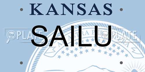 SAILU Kansas License Plate
