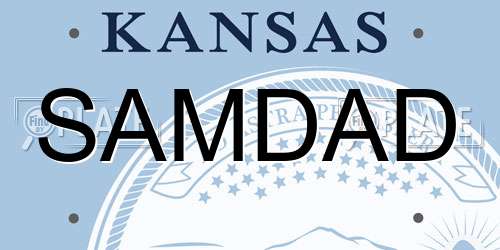 SAMDAD Kansas License Plate