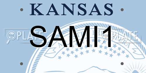 SAMI1 Kansas License Plate