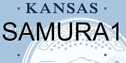 SAMURA1 Kansas License Plate