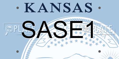 SASE1 Kansas License Plate