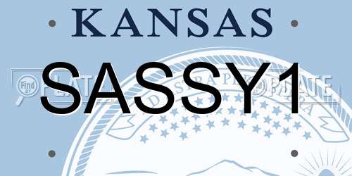 SASSY1 Kansas License Plate