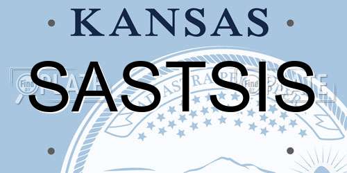 SASTSIS Kansas License Plate