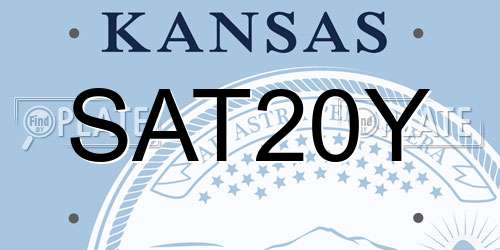 SAT20Y Kansas License Plate