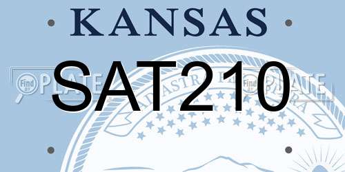 SAT210 Kansas License Plate
