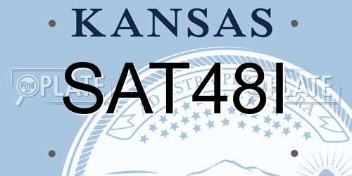 SAT48I Kansas License Plate