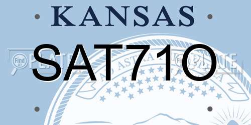 SAT71O Kansas License Plate
