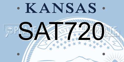 SAT720 Kansas License Plate