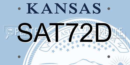SAT72D Kansas License Plate