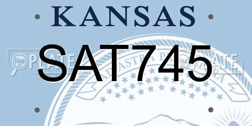 SAT745 Kansas License Plate