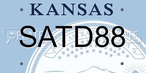 SATD88 Kansas License Plate