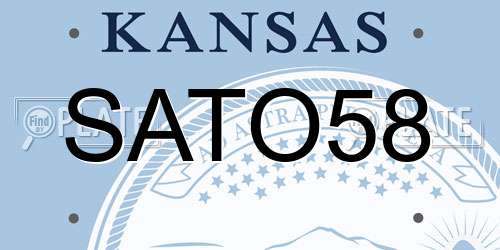 SATO58 Kansas License Plate