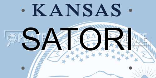 SATORI Kansas License Plate