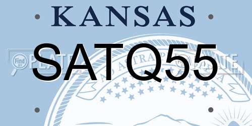 SATQ55 Kansas License Plate