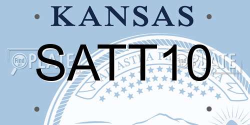 SATT10 Kansas License Plate