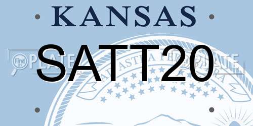 SATT20 Kansas License Plate