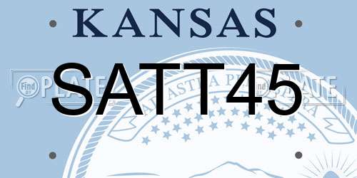 SATT45 Kansas License Plate