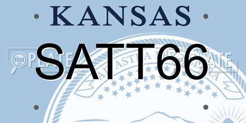 SATT66 Kansas License Plate