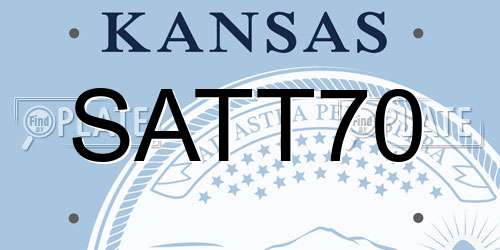SATT70 Kansas License Plate