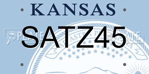 SATZ45 Kansas License Plate