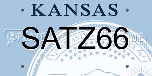 SATZ66 Kansas License Plate