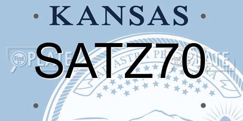 SATZ70 Kansas License Plate