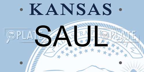 SAUL Kansas License Plate