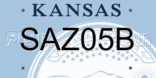 SAZ05B Kansas License Plate
