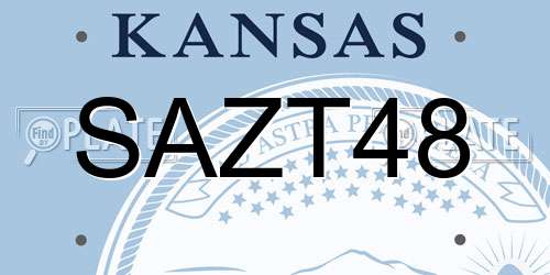 SAZT48 Kansas License Plate