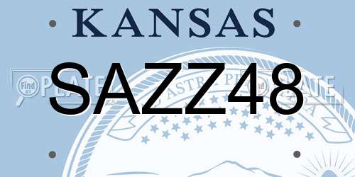SAZZ48 Kansas License Plate