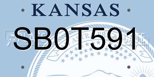 SB0T591 Kansas License Plate