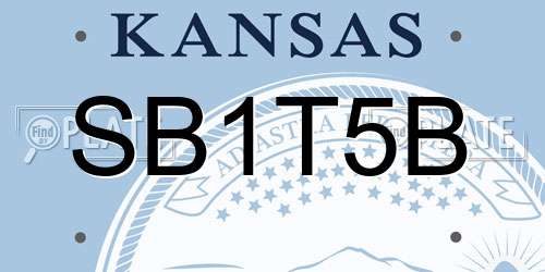 SB1T5B Kansas License Plate