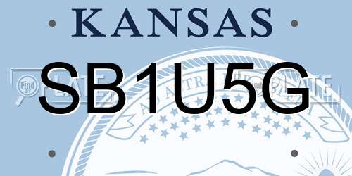 SB1U5G Kansas License Plate