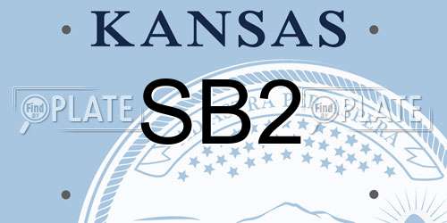 SB2 Kansas License Plate