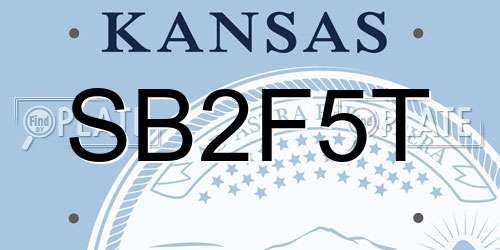 SB2F5T Kansas License Plate