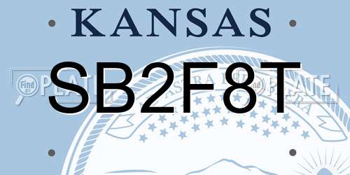 SB2F8T Kansas License Plate