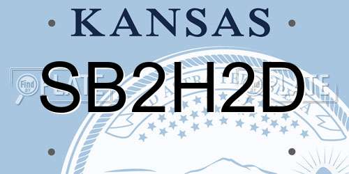 SB2H2D Kansas License Plate