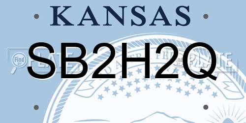 SB2H2Q Kansas License Plate