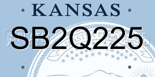 SB2Q225 Kansas License Plate