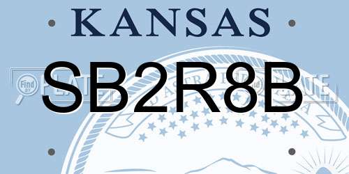 SB2R8B Kansas License Plate